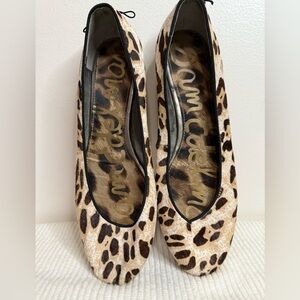 Sam Edelman Felecia Leopard Print Women's Flats in calf hair finish size 8.5